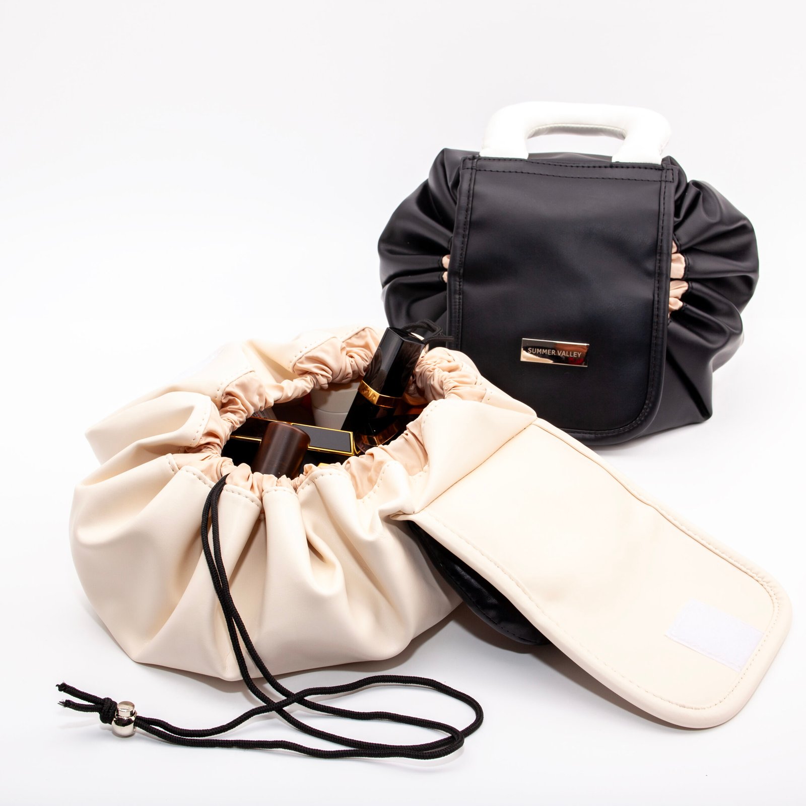 Drawstring Makeup Bag – Quick Pack Vegan Leather - Image 6