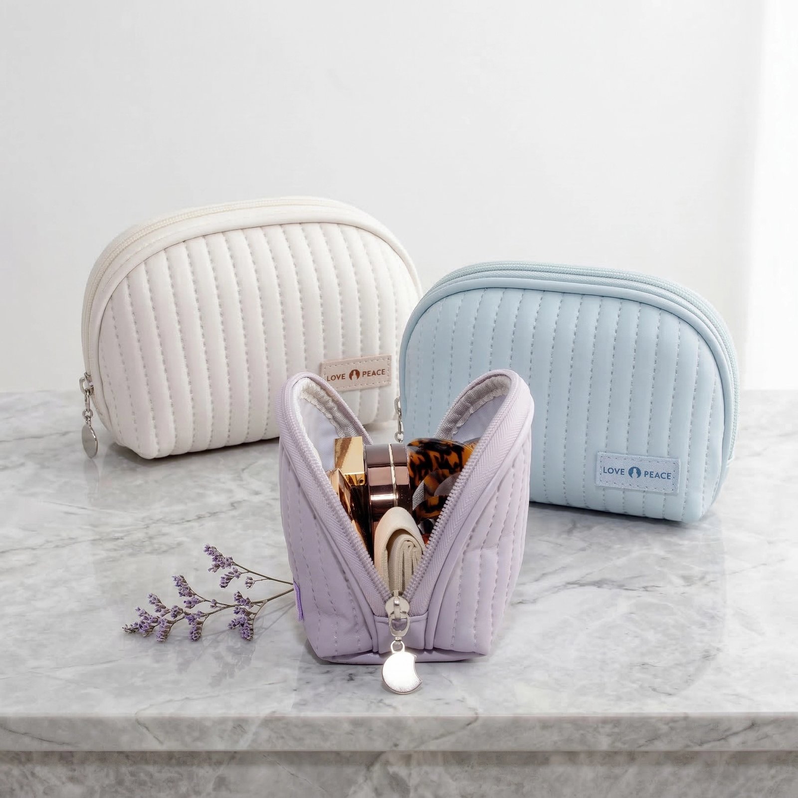 Quilted Crescent Pouch